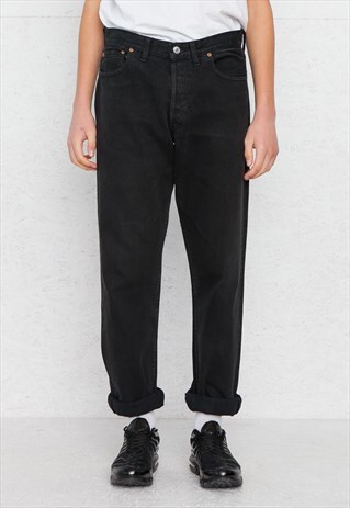 VINTAGE BLACK LEVI'S 517 02 FIT DENIM JEANS