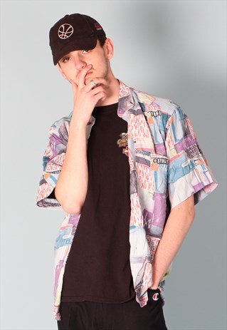 HAWAIIAN STYLE FUNKY SHORT SLEEVED SHIRT