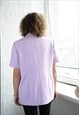 VINTAGE 80'S LILAC COLOUR BLOCK SHORT SLEEVED JACKET