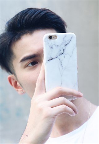 MARBLE PHONE CASE - WHITE