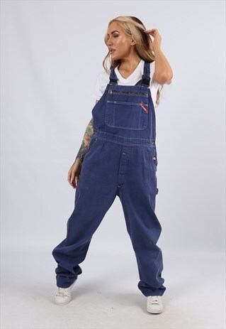 VINTAGE USA ENGEL DENIM DUNGAREES STRAIGHT LEG 14 L (944C)