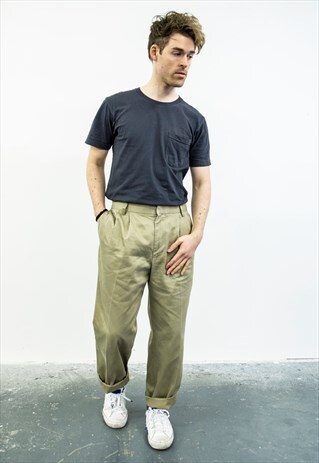 DOCKERS VINTAGE 1980S BEIGE TROUSERS