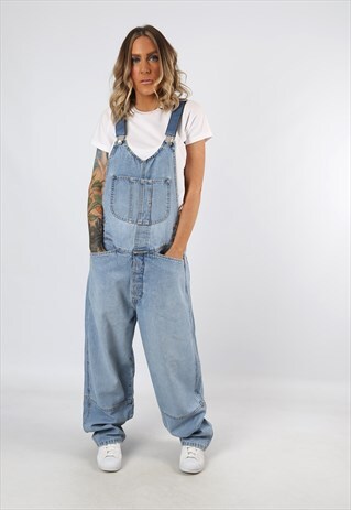 DUNGAREES DENIM BICH REWORKED TALL LENGTH BICH UK 14 (E24U)