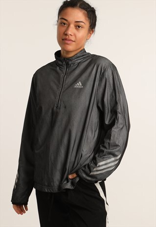 VINTAGE ADIDAS PRINTED 1/4 ZIP SWEATSHIRT