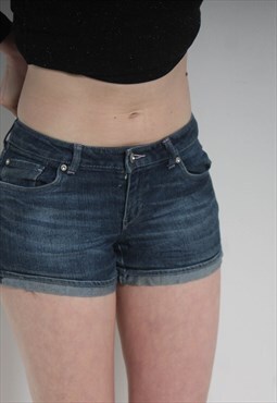 Vintage Levis Womens Denim Hot Pant Shorts - Blue