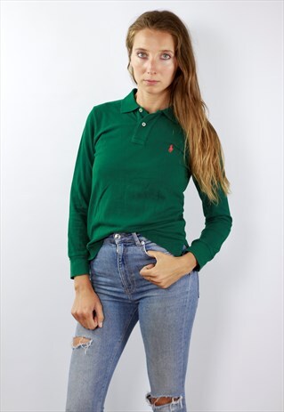 RALPH LAUREN POLOSHIRT LONGSLEEVE POLO GREEN