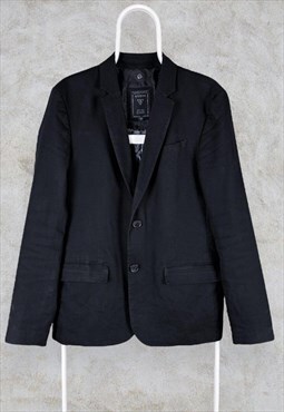 Guess Black Blazer Jacket Cotton Men's Medium