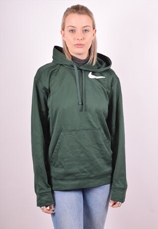 NIKE WOMENS VINTAGE HOODIE JUMPER MEDIUM GREEN 90S