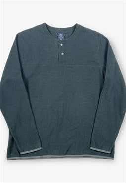 Vintage land's end button neck fleece sweatshirt l BV15498