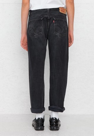 VINTAGE DARK GREY LEVI'S 501 FIT DENIM JEANS