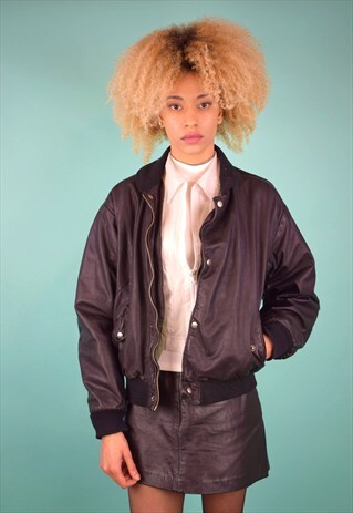 VINTAGE 90'S LEATHER BOMBER JACKET