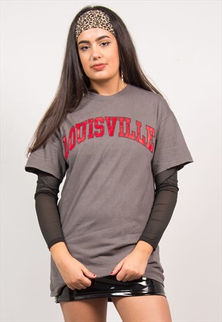 VINTAGE 90'S GREY LOUISVILLE T-SHIRT