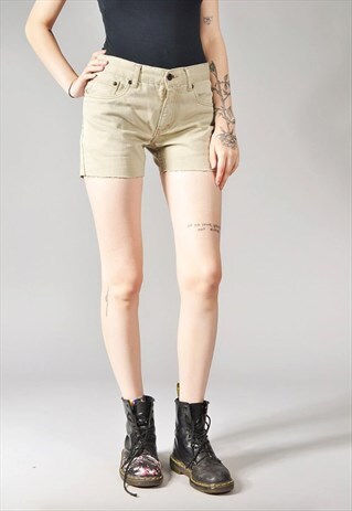 VINTAGE LEVI'S 511 DENIM SHORTS BEIGE