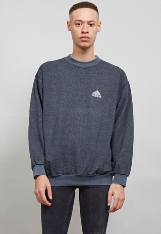 VINTAGE 80'S DARK GREY ADIDAS SWEATER