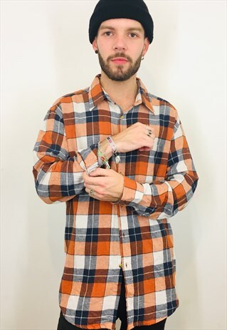 VINTAGE CHECK FLANNEL SHIRT