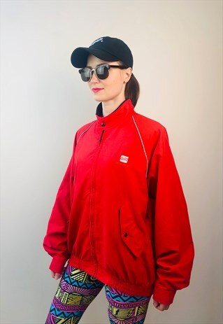 VINTAGE LATE 90S SPAIN SEAT CAR EMPLOYEE RED WINDBREAKER