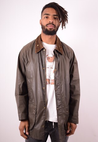 MENS VINTAGE JACKET MEDIUM KHAKI 90S