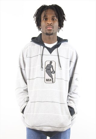 VINTAGE ADIDAS NBA GREY HOODIE