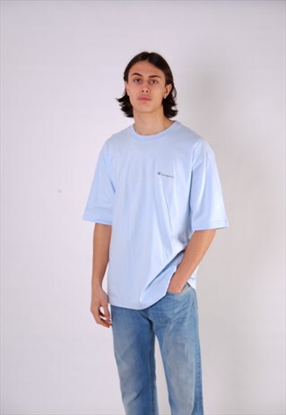 BABY BLUE VINTAGE CHAMPION T SHIRT