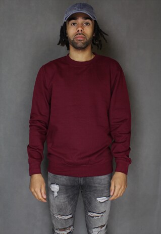 NEW IN - BURGUNDY CLASSIC FIT SWEATSHIRT