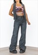 VINTAGE Y2K SET FLARED JEANS AND DENIM WAISTCOAT