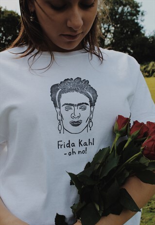 HAND PRINTED FRIDA KAHLO PUN T-SHIRT
