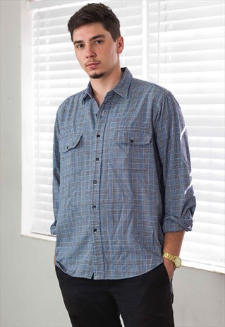 VINTAGE POLO RALPH LAUREN SHIRT 90S L 13.4