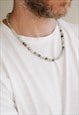 Amazaonite stone necklace for men beads festival jewelry