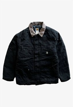 Vintage 90s Men's Carhartt Black Workwear Jacket