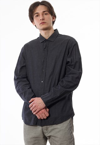 VINTAGE POLO RALPH LAUREN BLACK LABEL GREY LONG SLEEVE
