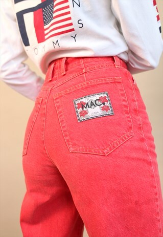VINTAGE 80'S RED MAC HIGH WAIST JEANS