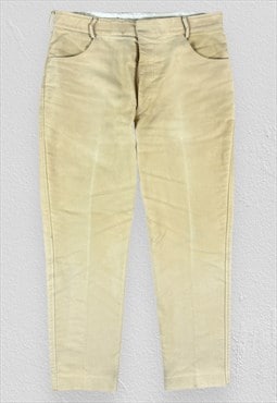 Hackett London Yellow Trousers Made in UK Straight W36 L30