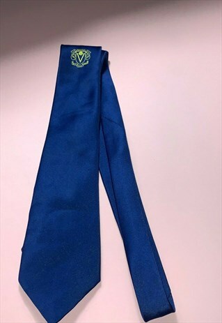 VINTAGE NAVY BLUE INSTITUTE OF VIDEOGRAPHY TIE - UNIFORM TIE