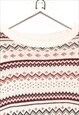 DANIEL HECHTER PULLOVER ETHNO PATTERN WHITE/BLUE/RED