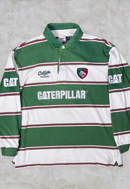 Vintage Leicester Tigers Rugby Shirt Jersey Long Sleeve XL