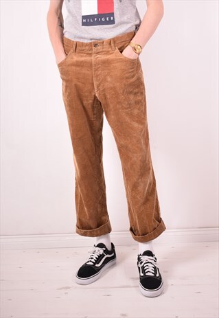 POLO RALPH LAUREN MENS VINTAGE CORDUROY TROUSERS W32 L28 90S