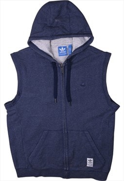 Adidas 90's Vest Sleeveless Hooded Gilet Large Blue