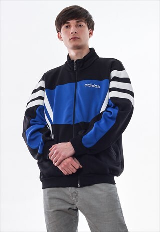 VINTAGE ADIDAS ORIGINALS TRACKSUIT 90S BLUE BLACK