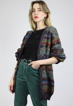 Vintage 90s Coogi of Style Cardigan Pattern Sweater 