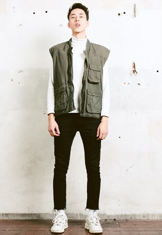 VINTAGE 90S OLIVE DRAB HUNTING VEST