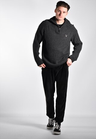 VINTAGE GANT WOOL QUARTER ZIP JUMPER
