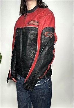  Leather racing jacket vintage 90s First Racing Nascar