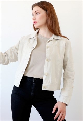 Y2K VINTAGE UTILITY STYLE CROPPED JACKET LIGHTWEIGHT S