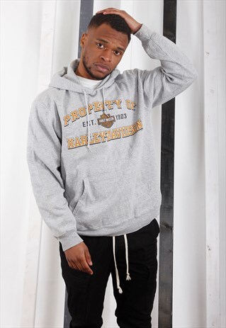 VINTAGE HARLEY-DAVIDSON HOODED SWEATSHIRT / HOODIE OVERSIZED