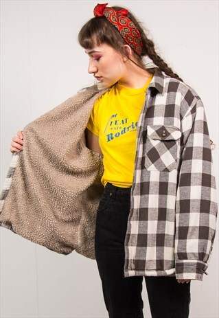VINTAGE 90'S LINED FLANNEL SHIRT