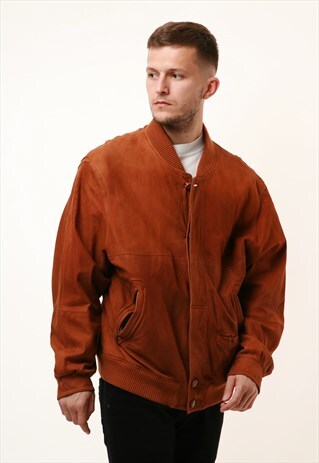 90S VINTAGE BURBERRYS LEATHER BOMBER JACKET 15353