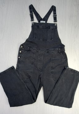 Toast Dungarees Charcoal Black Denim One Piece