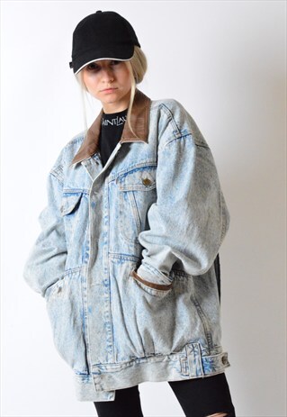 VINTAGE 90S LIGHT ACID WASH DENIM JACKET