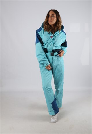 VINTAGE DEGRE 7 FULL SKI SUIT SNOW SPORTS UK 12 M (J2V)