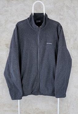 Columbia Grey Fleece Jacket Windbreaker Men's XL